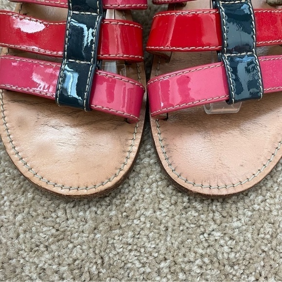 Dolce & Gabbana | Women's Multicolor Patent Leather Gladiator Flats Size 37 - Picture 3 of 11